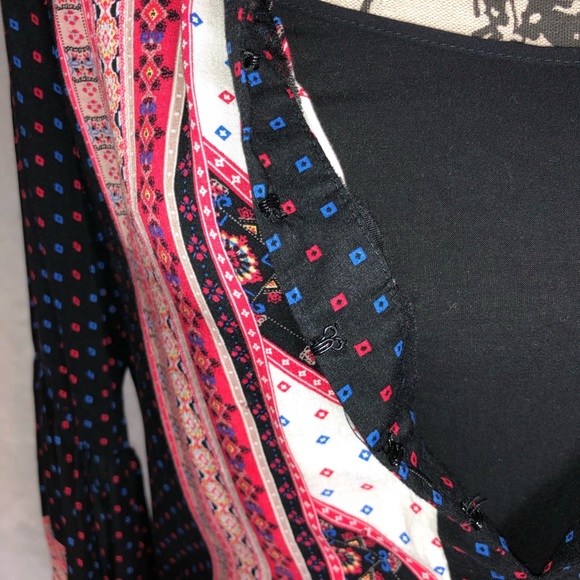 Free People Peace Maker Black Combo Dress Fishtail - Picture 4 of 8